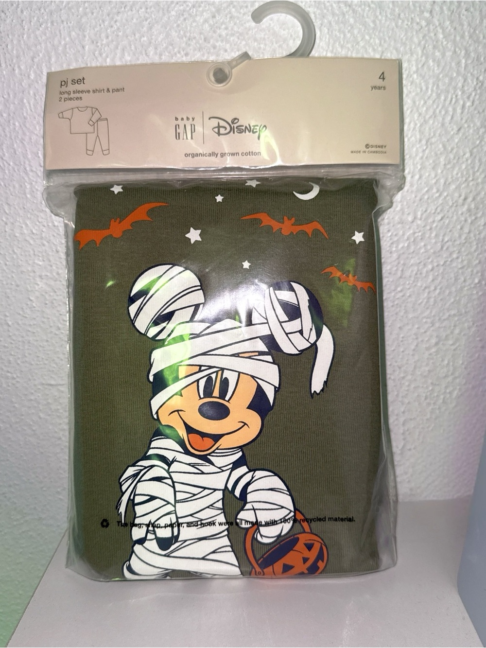 baby GAP Disney Mickey Mummy Halloween PJ Set